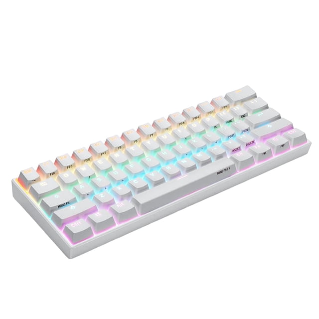 Clásico Bluetooth RGB 61Keys Teclado Mecánico para Anne, Wireless, Wired - Plata Cereza Blanca Sunnimix Teclado mecánico