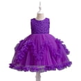 thumbnail image 2 of LYMAYTER Flower Girl Length Flower Dress Formal Ball Gown for 2-10Y Girl Wedding Pageant Party Celebrations, 2 of 8