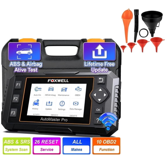 [Second Hand] FOXWELL NT650 Upgrade Car OBD2 Scanner & 6 Pcs Automotive Funnels