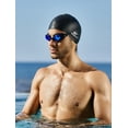 thumbnail image 2 of Gorro de natación WHALE extra grande de silicona para mujeres y hombres, color negro, 2 of 7