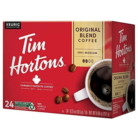 Tim Hortons Original Blend, Medium Roast Coffee, Single-Serve K-Cup Pods, 24 Count, Special 2 Pack
