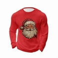 thumbnail image 5 of COSFO Men’S Shirts Waffle Crewneck Casual Long Sleeve Christmas Shirts Loose Fit Pullover Graphic Tees, 5 of 5