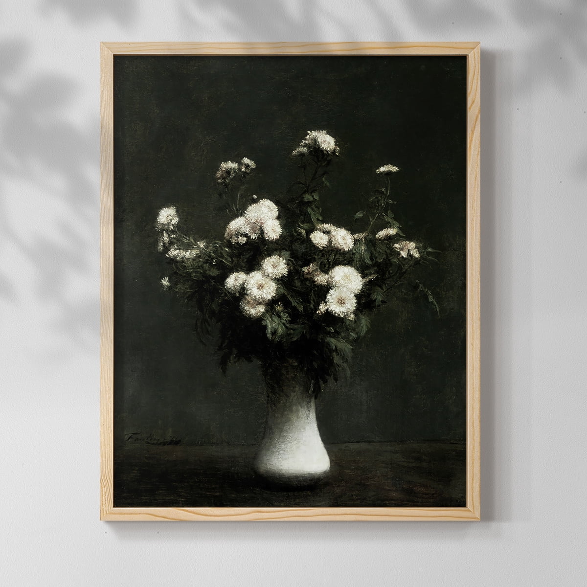 Vintage Floral Print LXXV - 10in. x 8in. Vintage Framed Print in Natural Wood Frame