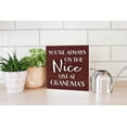 thumbnail image 4 of Nice List At Grandma's Red Woodgrain 10 x 10 Wood Tabletop Sign Plaque, 4 of 4