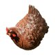 thumbnail image 1 of Figura decorativa de gallina, estatua decorativa, escultura de pollo simulada extraíble marrón, 1 of 9