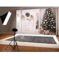 thumbnail image 1 of XDDJA Polyester Fabric 7x5ft Green Christmas Tree Photo Backgrounds White Fireplace Cute Rabbit Gift Photography Backdrops for Child, 1 of 2