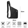thumbnail image 2 of Chest bag anti-theft close-fitting chest bag one-shoulder underarm bag travel small backpack - black, 2 of 6