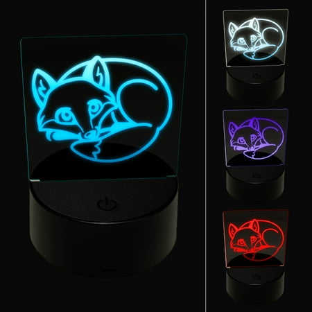 

Baby Fox Woodland Animal LED Night Light Sign 3D Illusion Desk Nightstand Lamp