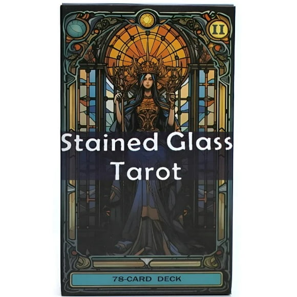 Tarot Videncia Vitral Iluminati 78 Cartas Rider Waite + Guia