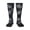 3 Black, variant on Knee High Socks for Women Black Silver Stripe Long Tube Sock Uniform Socks