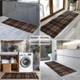 thumbnail image 2 of Brown Beige Checkerboard Checkered Pattern Kitchen Rug Mat,Kitchen Runner Rugs Non Skid Washable,Decorative Kitchen Floor Mats for Kitchen,Sink,Laundry,17"X47", 2 of 5