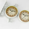 thumbnail image 2 of Reloj De Pared Blanco Retro Reloj De Pared De Doble Cara Para Sala De Estar Dormitorio Estudio Comedor Scienceny HA023997-01, 2 of 6