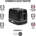 thumbnail image 3 of Haden Starbeck 2 Slice Wide Slot Stainless Steel Toaster, Black & Chrome, 3 of 5