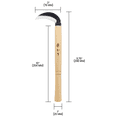 thumbnail image 5 of Zenport K210 High Japanese-style Weeding Sickle, 3 Inch High Carbon Steel Blade, Beige - 3 Pack, 5 of 5