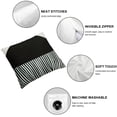 thumbnail image 6 of PHYHOO Boho Pillow Covers Set of 2, Mid Century Black and White Modern Geometric Throw Pillow Case Decorative Cushion Cover with Zipper for Outdoor Indoor 22x22in, 6 of 7