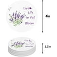 thumbnail image 1 of FMSHPON Hand Drawn Purple Lavender White Set of 8 Round Coaster for Drinks, Absorbent Ceramic Stone Coasters Cup Mat with Cork Base for Home Kitchen Room Coffee Table Bar Decor, 1 of 6