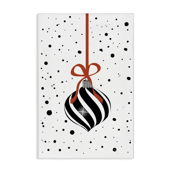 Stupell Industries Modern Christmas Bauble over Speckles Canvas Art, 16 x 24, by Martina Pavlova