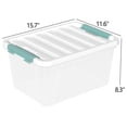 thumbnail image 4 of 20 Quart Plastic Latching Storage Boxes, Clear Storage Box Bins with lids Set of 4, 4 of 7
