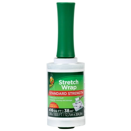 Duck Brand Plastic Stretch Wrap, 5 in. x 1000 ft., Clear