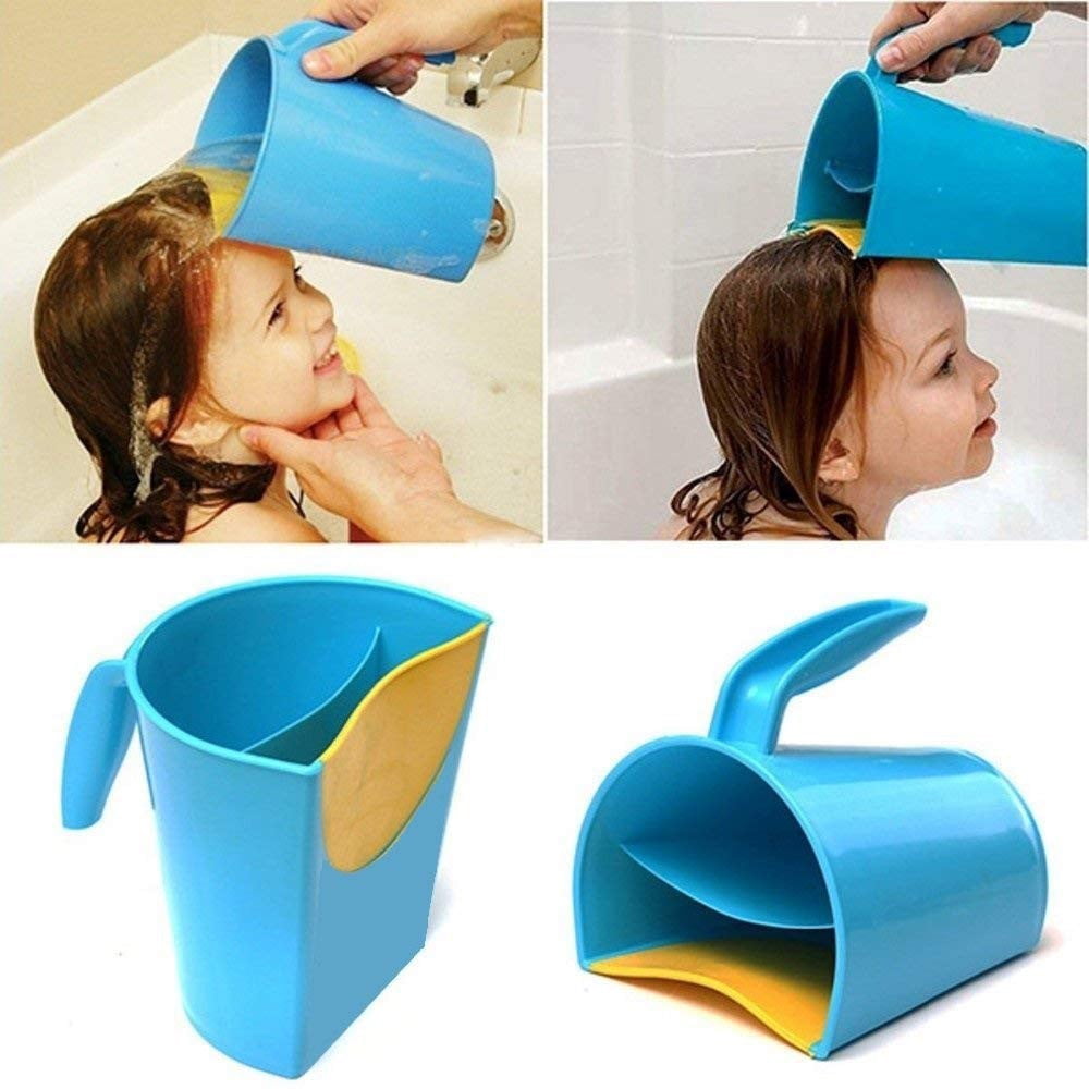 Waterfall Rinser Baby Shampoo Cup Blau Cartoon Whale Haarspülbecher 
