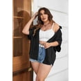 thumbnail image 3 of Zeagoo Short Sleeve Button Down Shirts for Women V Neck Casual Lightweight Dressy Blouse Tops, 3 of 6