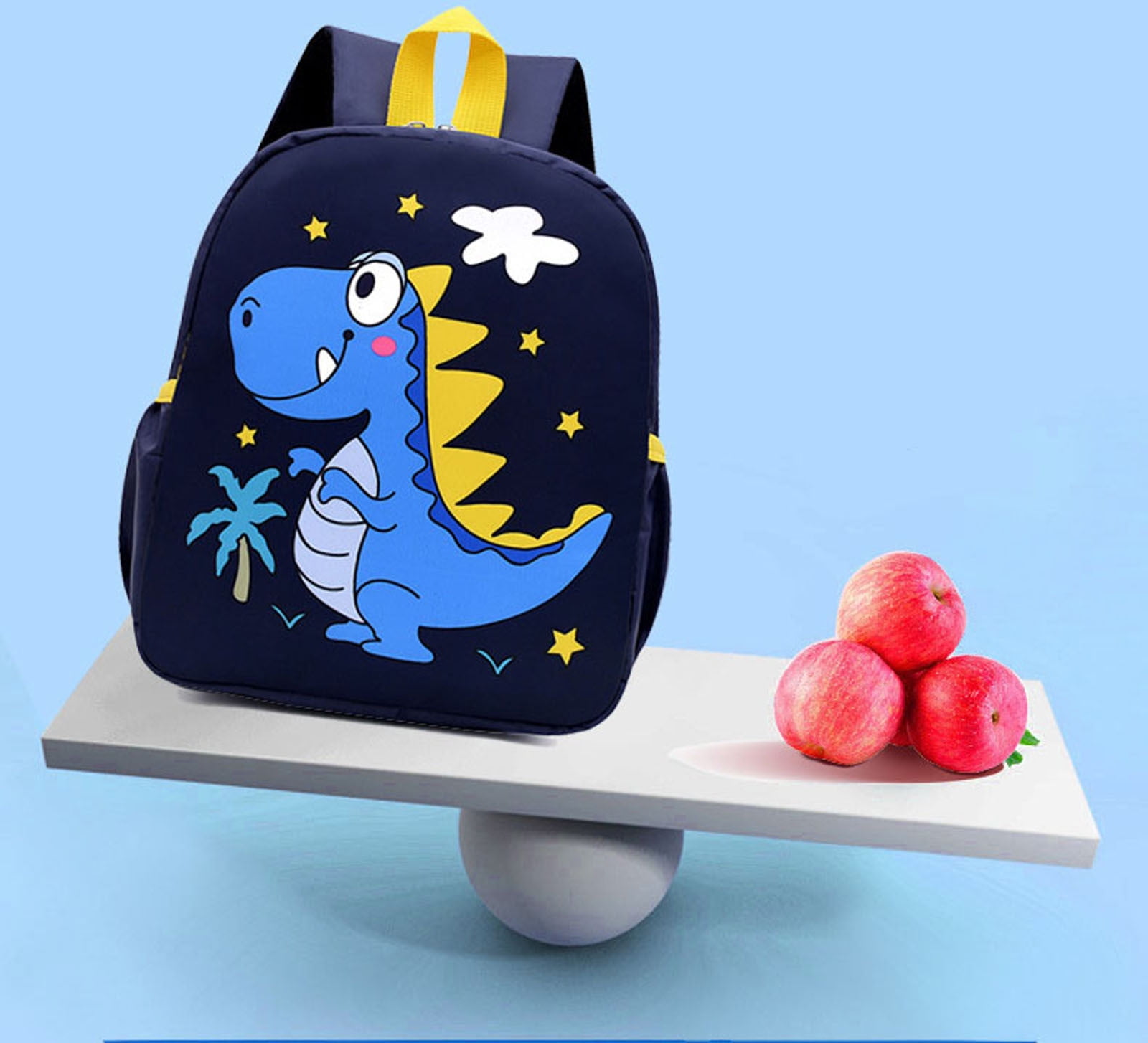 MOAOASPER Cute Cartoon Dinosaur Kids Canvas Backpack 