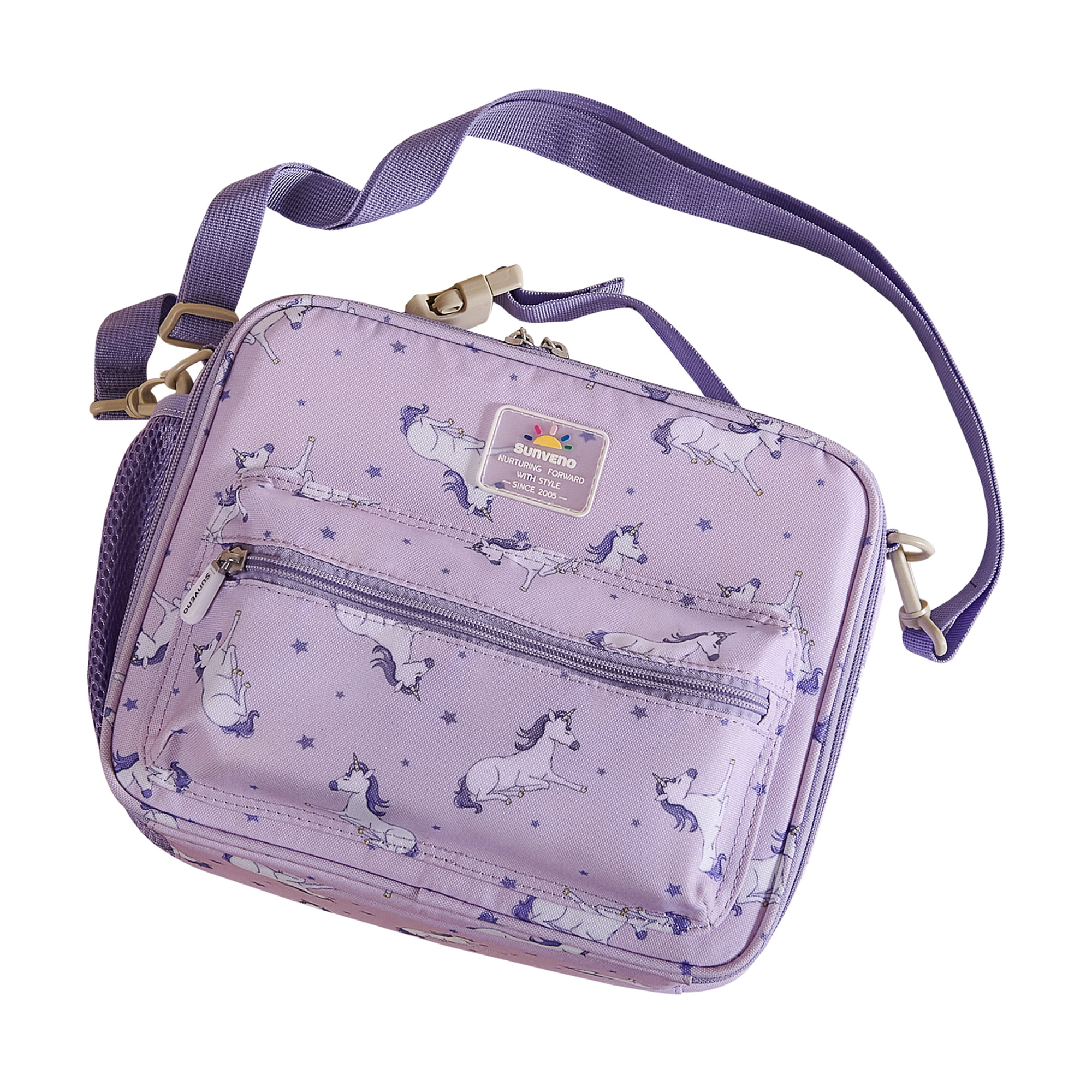 Sunveno Kids Lunch Box Insulated Reusable Toddler Snack Bag Mini Cooler Bag Purple Walmart
