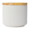 thumbnail image 1 of Anko Small White Ribbed Canister, 1 of 7