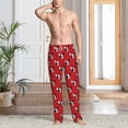 thumbnail image 6 of Lsque Bulldog Red Print Men's Pajama Pants, Lounge Pant - Comfortable Home Wear,Elastic Waistband, Stylish Design-Medium, 6 of 9