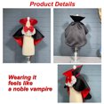 thumbnail image 2 of Halloween Dog Costume, Vampire Cosplay Halloween Dog Dress, Cat Dressing Up Cloak Pet Devil Costume Cape for Cats Small Medium Dogs (Neck Girth 10"-14",Red), 2 of 5