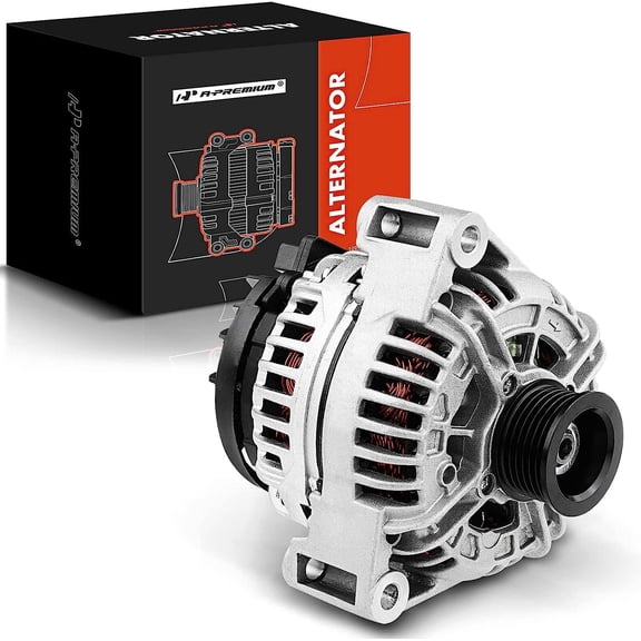 A-Premium Alternator Compatible with Mercedes-Benz C240 01-05, C32 AMG, C320, SLK32 AMG, SLK320, CLK320, ML320, ML350 & Chrysler Crossfire, 12V 120A CW 6-Groove Pulley, Replace# 0124515056, 5097755AA