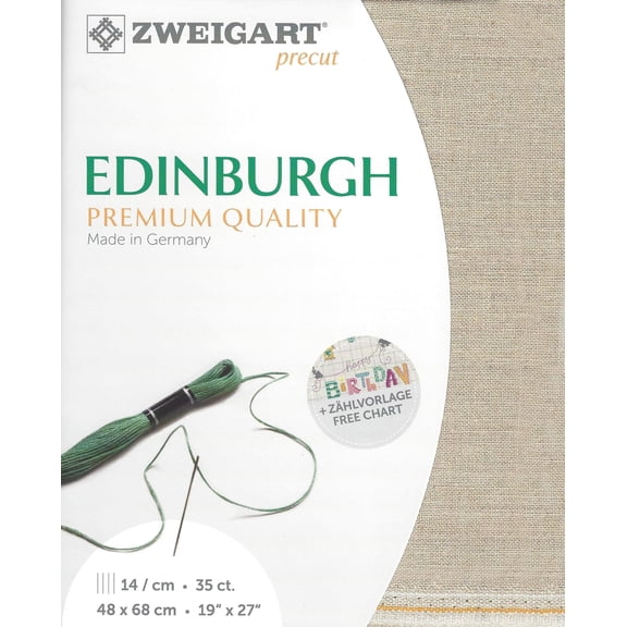 Precut Zweigart Edinburgh 36 count Flax 3217/52