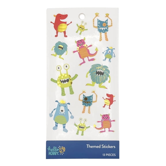 Hello Hobby Stickers Sheet - Monsters with Foil