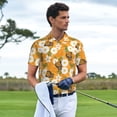 thumbnail image 6 of Balery White Floral and Butterflies Printed Men’s Short Sleeve Polo Shirt, Midweight Men's Shirt,Golf Polo shirts -3X-Large, 6 of 9