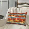 thumbnail image 5 of Rateoe Vibrant Autumn Forest Hues Pattern Pillow Covers with Invisible Zipper(Pillows are not Included) Standard Pillowcases-14"x20", 5 of 6