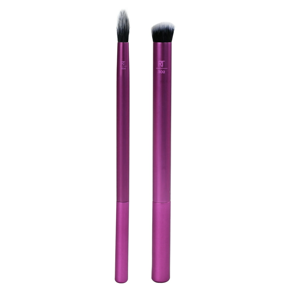 Real Techniques® Perfect Crease Duo Eyeshadow Makeup Brush Set, 2pc