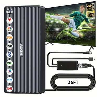 2025 Upgraded Digital TV Antenna For Indoor/Outdoor Use, HDTV Antenna With Signal Amplifier For Local Channels, Compatible With Smart And Old TVs, 33ft Coaxial Cable, Supports 8K 4K 1080p