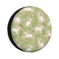 thumbnail image 1 of Balery Cute Rabbit And Flower Cubiertas para Neumáticos - Protector Resistente para Neumáticos de Camioneta, SUV, Remolque, Camper y RV-17 inch, 1 of 6