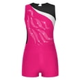 thumbnail image 3 of YIZYIF Girls 2Pcs Ballet Dance Outfit Shiny Flame Shape Glitters Tank Leotard with Shorts Dance Suit, 3 of 7