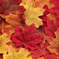 thumbnail image 1 of HWZWT Moon Boat Flakes Autumn Artificial Maple Leaf Thanksgiving Fall Plastic Leaves Wedding Party Table Decoration, 1 of 5