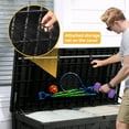 thumbnail image 5 of Dextrus 120 Gallon Large Deck Box , Resin Outdoor Storage Boxes, Waterproof Cushion Storage Bench for Patio, Pool Supplies, Garden Tools - Lockable, Black, 5 of 5