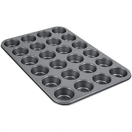 

FENG20 24-Cup Muffin Pan Carbon Steel Gray Non-Stick 20 x 14-Inch