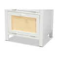 thumbnail image 5 of Baxton Studio Sariah Mid-Century Modern White Finished Wood and Rattan 2-Door Nightstand,Wholesale Interiors, 5 of 7