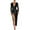 Black, variant on Ashirexll Formal Dresses for Women Plus Size Split Sequin Floor Length Evening Gown Long Sleeve V-Neck Dress Evening Gowns for Women Formal Black XXL