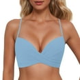 thumbnail image 1 of Women's Swimwear Tankini Set Underwire Push Up Bikini Top with Stainless Steel Hooks Full Coverage Bathing Suit Tied Back Design, 1 of 5