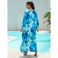 thumbnail image 6 of Women's Plus Size Kaftan Dress – Plus Size Maxi Dress Moo Moos Beach Cover Up,Bathing Suit Cover-Up Loungewear, 6 of 10
