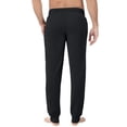 thumbnail image 4 of WTOBBY Men's Drawstring Cuffed Casual Pants with Pockets, Soft Home Sleep Pajama Bottoms for Lounging and Relaxation, Comfortable Fit,Black XL, 4 of 8