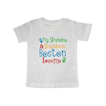 

Inktastic Grandma In Boston Loves Me Grandchild Gift Gift Baby Boy or Baby Girl T-Shirt
