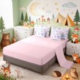 thumbnail image 4 of Erosebridal Bunny Full Size Bedding Sets for Girls, Blue Flowers Full Size Bed in a Bag, Pink Reversible 7pcs, 4 of 6