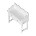 thumbnail image 5 of Escritorio para casa de muñecas, mesa de casa de muñecas en miniatura de madera vívida, decoración de muebles, color blanco, 1:12, 5 of 5